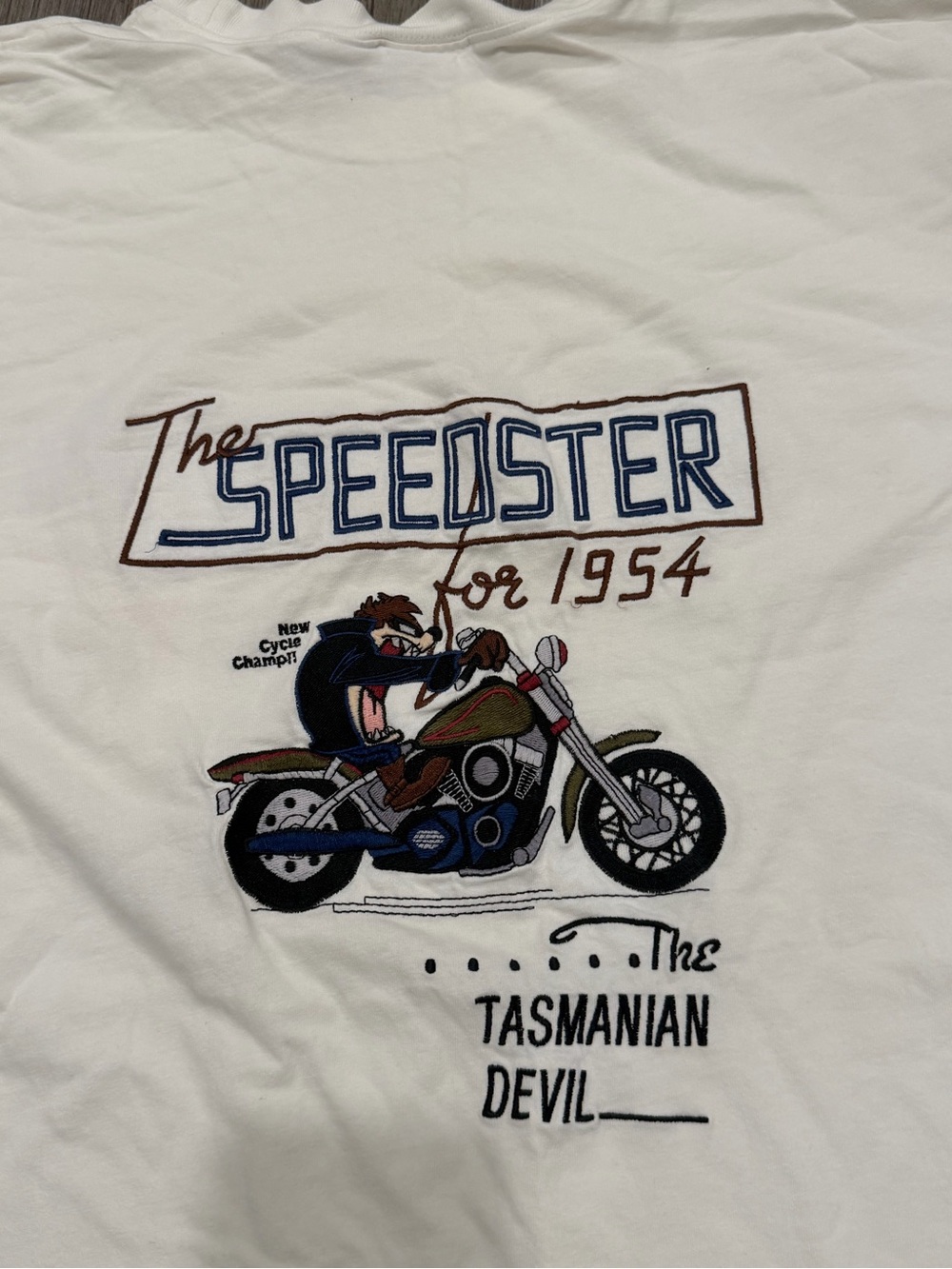 Y2K White Tasmanian Devil 'Speedster' Graphic Tee